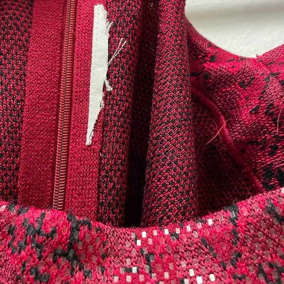 St. John Red Snake Print Knit Dress - Picture 5 of 9